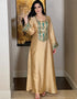 Sequins Embroidery Dubai Abaya Women Jalabiya Long Arabic Dress